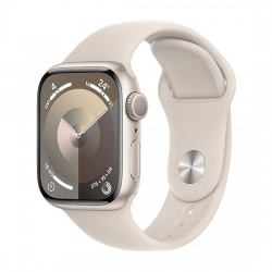 Watch Apple Watch Series 9 GPS 41mm Starlight Aluminium Case with Sport Band S/M - Starlight