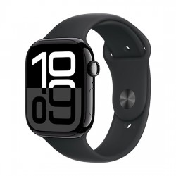 Watch Apple Watch Series 10 GPS 46mm Jet Black Aluminium Case with Sport Band S/M - Black