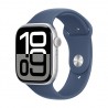 Watch Apple Watch Series 10 GPS 46mm Silver Aluminium Case with Sport Band S/M - Denim