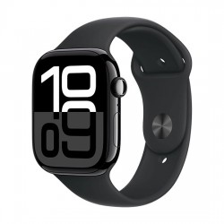 Watch Apple Watch Series 10 (2024) LTE 46mm Jet Black Aluminium Case with Sport Band - Black
