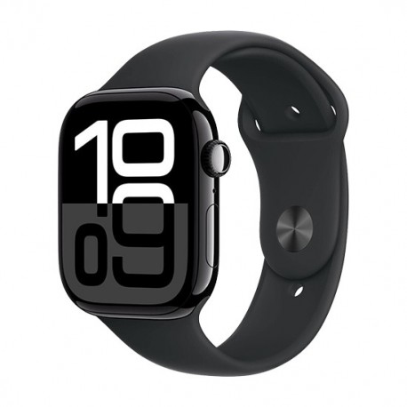 Watch Apple Watch Series 10 (2024) LTE 46mm Jet Black Aluminium Case with Sport Band - Black