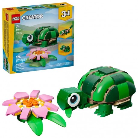 LEGO Creator 3w1 31377 - Żółw i kwiat lilii wodnej