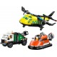 LEGO City 60505 - Zestaw z samolotem, ciężarówką serwisową i poduszkowcem