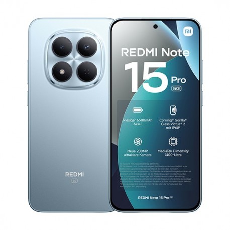 Xiaomi Redmi Note 15 Pro 5G Dual Sim 8GB RAM 256GB - Glacier Blue