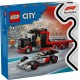 LEGO City 60493 - Ciężarówka F1 z bolidem Audi F1
