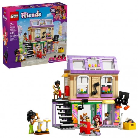 LEGO Friends 42653 - Sklep muzyczny i mieszkanie