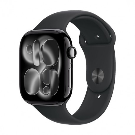 Watch Apple Watch Series 11 (2025) GPS 46mm Jet Black Aluminium Case with Black Sport Band M/L - Black