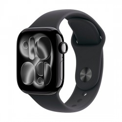 Watch Apple Watch Series 11 (2025) GPS 42mm Jet Black Aluminium Case with Black Sport Band M/L - Black