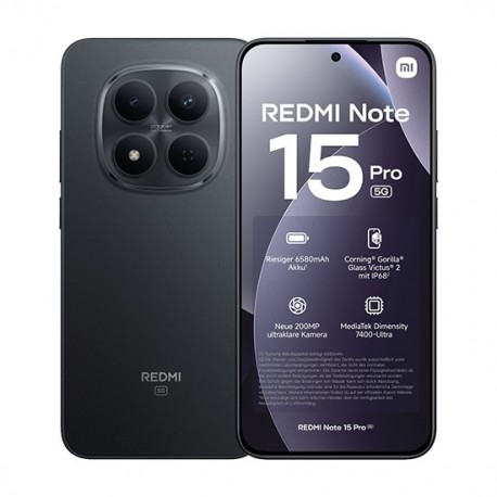 Xiaomi Redmi Note 15 Pro 5G Dual Sim 12GB RAM 512GB - Black