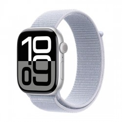 Watch Apple Watch Series 10 GPS 46mm Silver Aluminium Case with Sport Band S/L - Blue Cloud