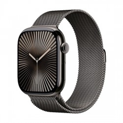 Watch Apple Watch Series 10 GPS + Cellular 42mm Slate Titanium Case with Sport Loop - Slate Milanese