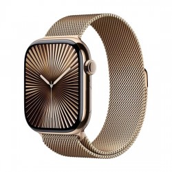 Watch Apple Watch Series 10 GPS + Cellular 46mm Titanium Gold Case with Sport Loop S/M - Gold Milanese