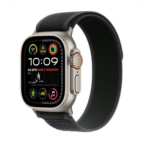 Watch Apple Watch Ultra 2 (2024) LTE 49mm Natural Titanium Case with Trail Loop S/M - Black