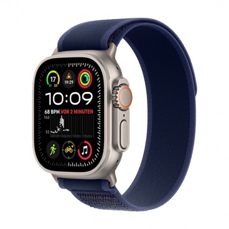 Watch Apple Watch Ultra 2 (2024) LTE 49mm Natural Titanium Case with Trail Loop S/M - Blue