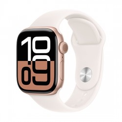 Watch Apple Watch Series 10 GPS + Cellular 42mm Rose Gold Aluminium Case with Sport Loop S/M - Light Blush