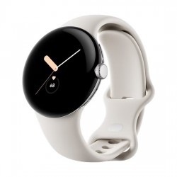 Watch Google Pixel Watch LTE 41mm Polished Silver Case with Sport Band - Chalk