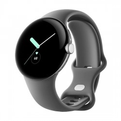 Watch Google Pixel Watch LTE 41mm Polished Silver Case with Sport Band - Charcoal