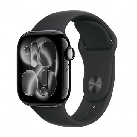 Watch Apple Watch Series 11 (2025) LTE 42mm Jet Black Aluminium Case with Sport Band S/M - Black