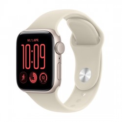 Watch Apple Watch SE 3 (2026) GPS 40mm Starlight Aluminium Case with Sand Sport Band S/M - Starlight
