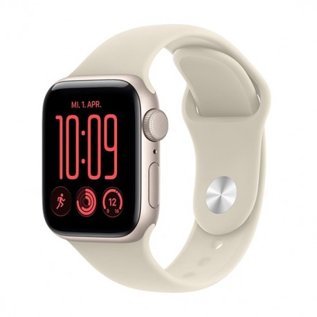 Watch Apple Watch SE 3 (2026) GPS 40mm Starlight Aluminium Case with Sand Sport Band S/M - Starlight