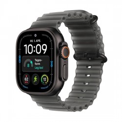 Watch Apple Watch Ultra 4 (2026) 5G 49mm Black Titanium Case with Translucent Black Ocean Band - Black