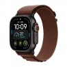 Watch Apple Watch Ultra 4 (2026) 5G 49mm Black Titanium Case with Burgundy Alpine Loop M - Black