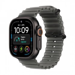 Watch Apple Watch Ultra 4 (2026) 5G 49mm Black Titanium Case with Translucent Black Ocean Band - Black