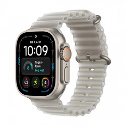 Watch Apple Watch Ultra 4 (2026) 5G 49mm Natural Titanium Case with Translucent Grey Ocean Band - Titanium Natural