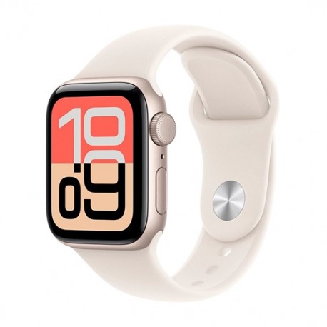 Watch Apple Watch SE 3 (2025) GPS 40mm Starlight Aluminium Case with Sport Band S/M - Starlight