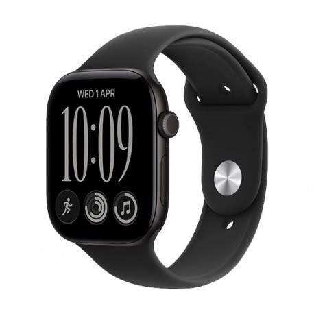 Watch Apple Watch Series 12 (2026) GPS 46mm Black Aluminium Case with Black Sport Band M/L - Black